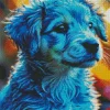 Blue Puppy Dog Diamond Painting