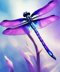 Blue Purple Dragonfly Diamond Painting