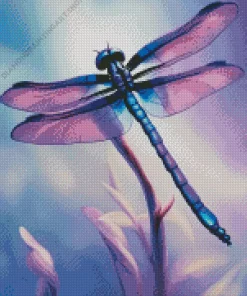 Blue Purple Dragonfly Diamond Painting
