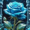 Blue Rose Flower Diamond Painting