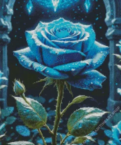 Blue Rose Flower Diamond Painting