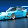 Blue Rwb Porsche Diamond Painting