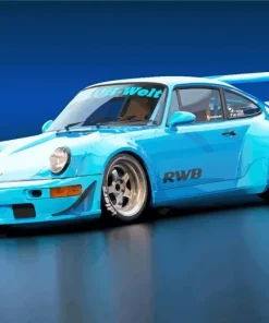 Blue Rwb Porsche Diamond Painting