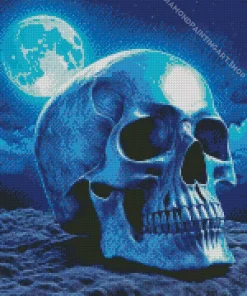 Blue Skull Head Diamond Painting
