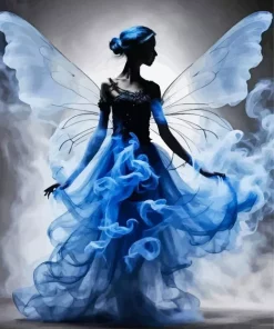 Blue Smoke Fairy Diamond Painting