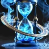 Blue Smoke Sand Clock Diamond Painting