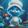 Blue Smurf Cat Diamond Painting