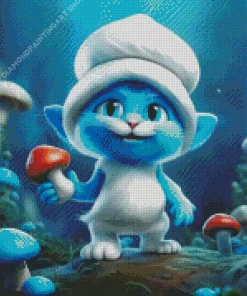 Blue Smurf Cat Diamond Painting