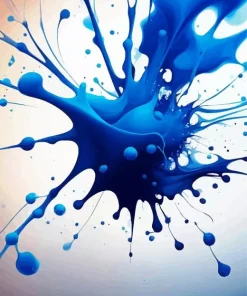 Blue Splatter Diamond Painting