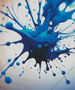 Blue Splatter Diamond Painting