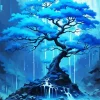 Blue Tree Diamond Painting