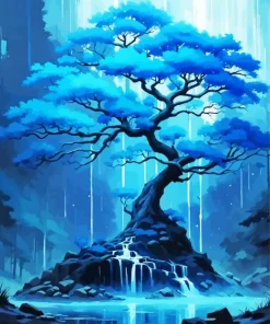 Blue Tree Diamond Painting