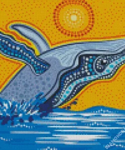 Blue Whale Art Diamond Painting