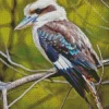 Blue Winged Kookaburra Diamond Painting