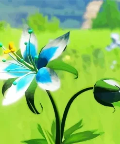 Blue Zelda Flower Diamond Painting
