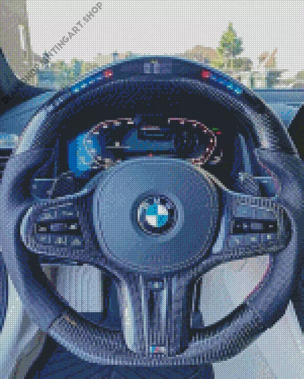 bmw steering wheel Diamond By Numbers Bmw Steering Wheel Diamond Painting