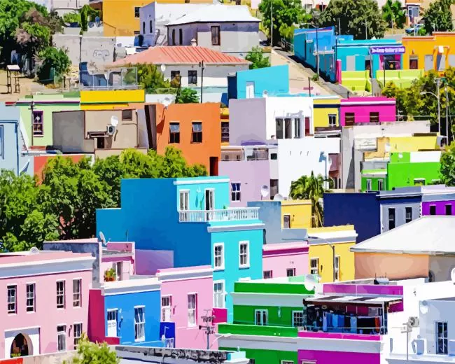 bo kaap africa Diamond Paintings Bo Kaap Africa Diamond Painting