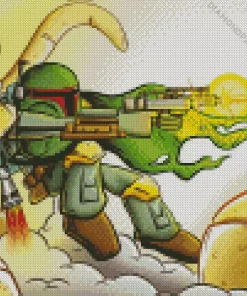 Boba Fett Illustration Diamond Painting
