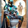 Boba Fett In Bathroom Diamond Painting