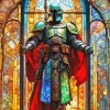 Boba Fett Stained Glass Diamond Painting