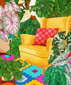 Bohemian Plants Room Diamond Painting