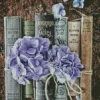 Books With Flowers Diamond Painting