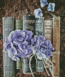 Books With Flowers Diamond Painting