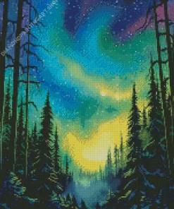 Borealis Trees Diamond Painting