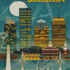 Boston City Poster Diamond Painting