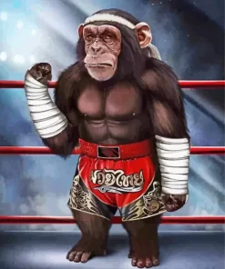 Boxer Monkey Diamond Painting