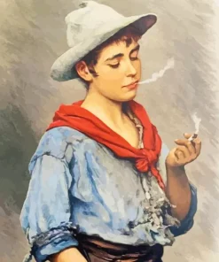 Boy Smoking Art Diamond Painting