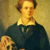 Boy With A Skull Diamond Painting