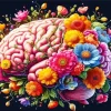 Brain With Flowers Diamond Painting