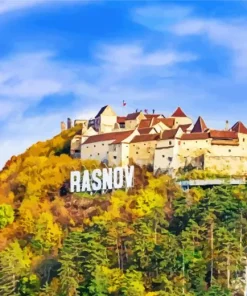 Brasov Cetatea Rasnov Castle Diamond Painting
