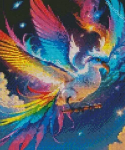 Colorful Bird Flying Diamond Painting