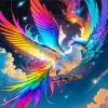 Colorful Bird Flying Diamond Painting