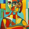 Colorful Cubism Lady Diamond Painting