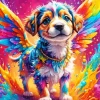 Colorful Dog Angel Diamond Painting