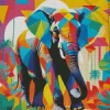 Colorful Elephant Pop Art Diamond Painting