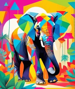 Colorful Elephant Pop Art Diamond Painting