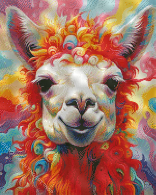 colorful llama Diamond Dotz Colorful Llama Diamond Painting