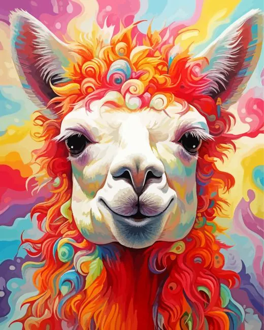 colorful llama Diamond Paintings Colorful Llama Diamond Painting