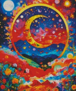 Colorful Moon Diamond Painting