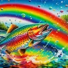 Colorful Rainbow Trout Diamond Painting