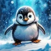 Cool Baby Penguin Art Diamond Painting