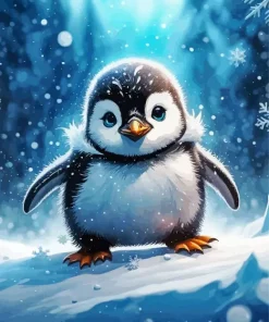 Cool Baby Penguin Art Diamond Painting