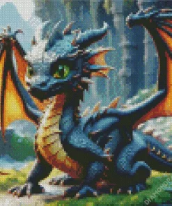 Cool Dragon Baby Art Diamond Painting