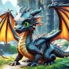 Cool Dragon Baby Art Diamond Painting