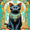 Cool Egyptian Black Cat Diamond Painting