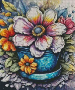 Cool Flower Pot Diamond Painting